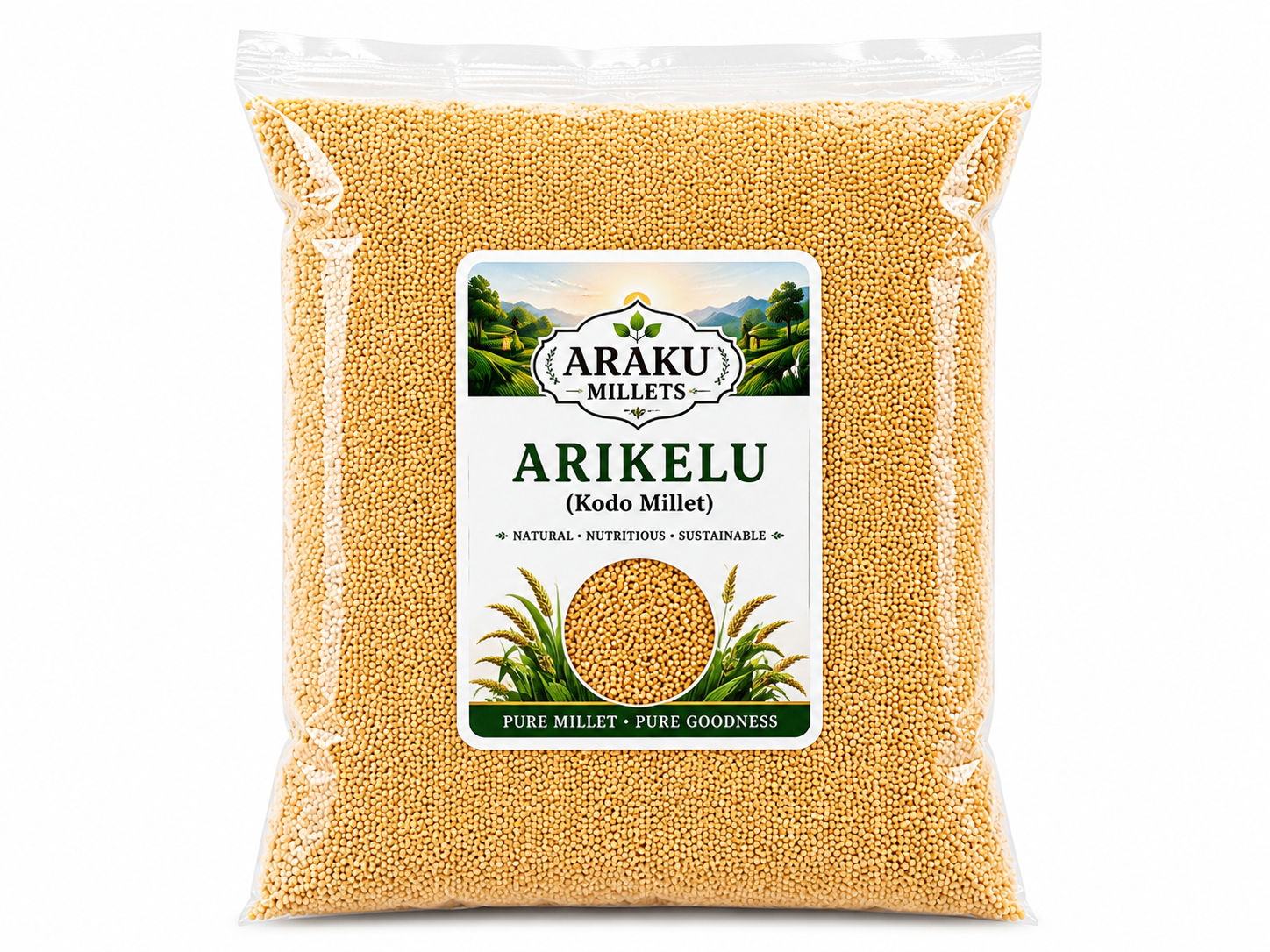 RAKZON Organic Arikalu (Foxtail Millet) | Farm Fresh Araku Millet | Gluten Free Healthy Grain | Direct From Farmers