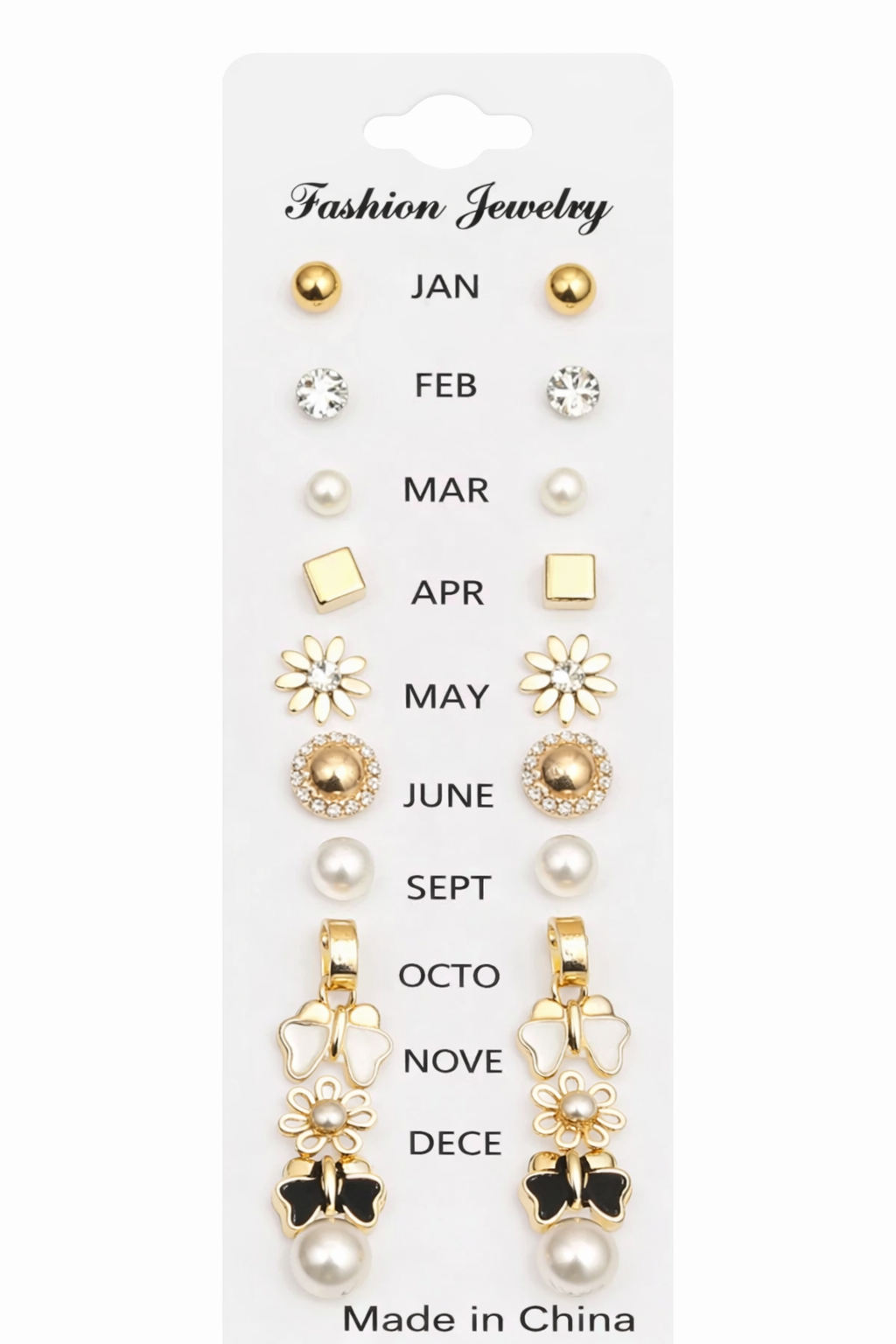 12 Pair Stylish Stud Earrings Set for Women & Girls | Daily Wear & Party Wear Jewelry