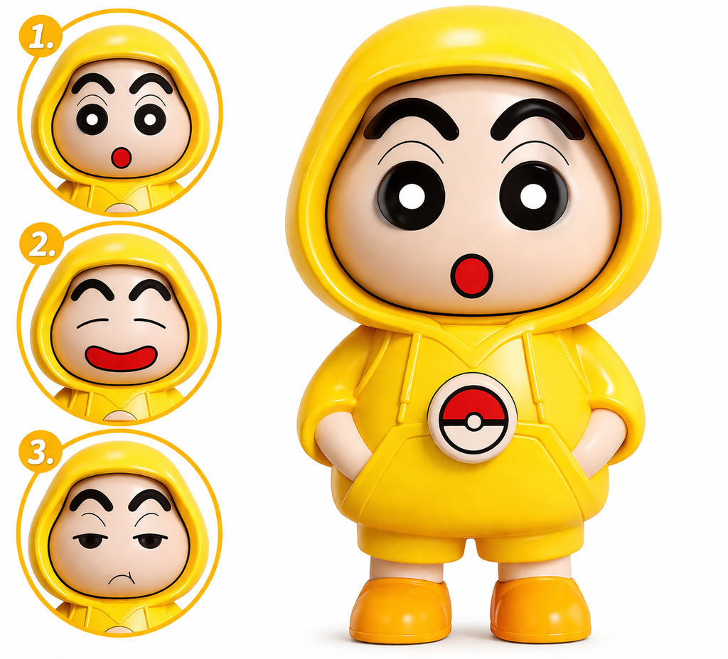 RAKZON Face Changing Key Chain | Fun Rotating Expression Keyring for Kids & Adults ( Pack of 2 )